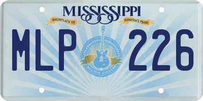 MS license plate MLP226