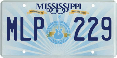 MS license plate MLP229