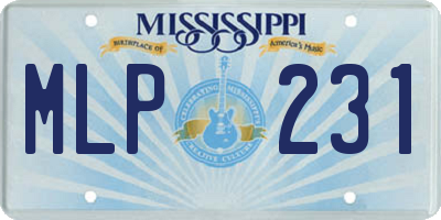 MS license plate MLP231