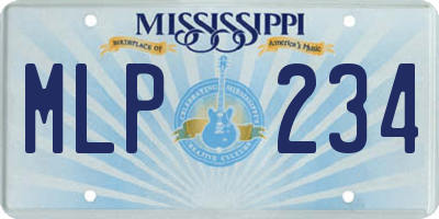 MS license plate MLP234