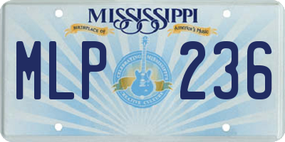 MS license plate MLP236