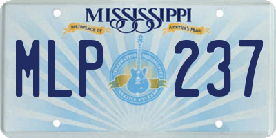MS license plate MLP237