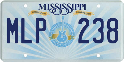 MS license plate MLP238