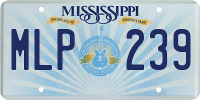 MS license plate MLP239