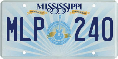 MS license plate MLP240