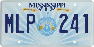 MS license plate MLP241
