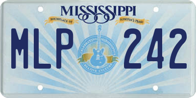 MS license plate MLP242