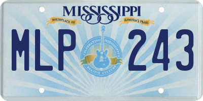 MS license plate MLP243