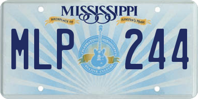 MS license plate MLP244