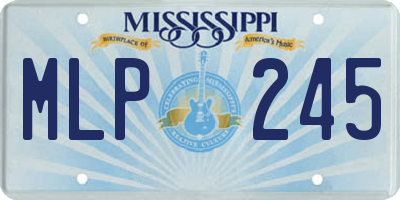 MS license plate MLP245