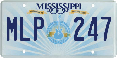 MS license plate MLP247