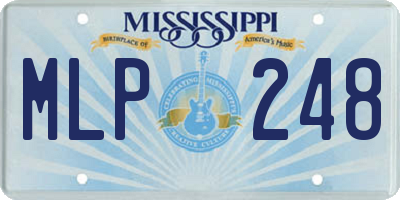 MS license plate MLP248
