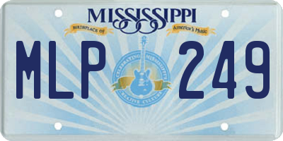 MS license plate MLP249