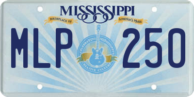 MS license plate MLP250