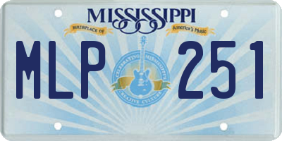 MS license plate MLP251