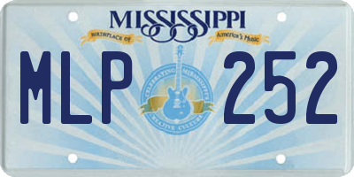 MS license plate MLP252