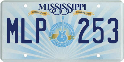MS license plate MLP253