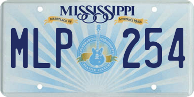 MS license plate MLP254