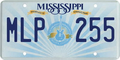 MS license plate MLP255
