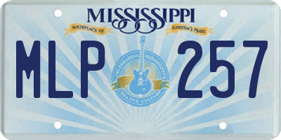 MS license plate MLP257