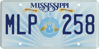 MS license plate MLP258