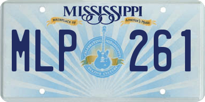 MS license plate MLP261