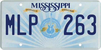 MS license plate MLP263