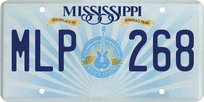 MS license plate MLP268