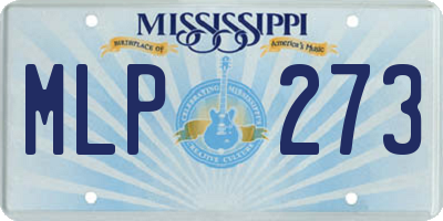 MS license plate MLP273
