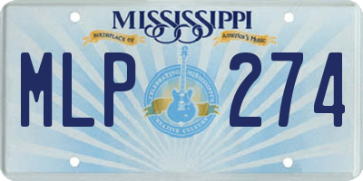 MS license plate MLP274