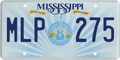 MS license plate MLP275