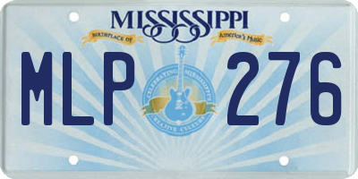 MS license plate MLP276