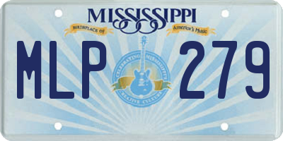 MS license plate MLP279