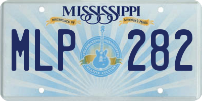 MS license plate MLP282