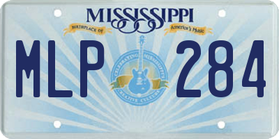 MS license plate MLP284
