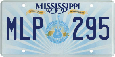 MS license plate MLP295
