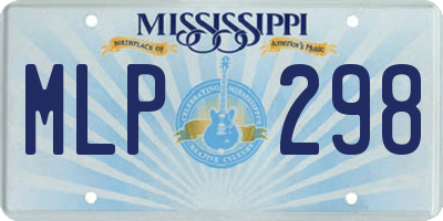 MS license plate MLP298