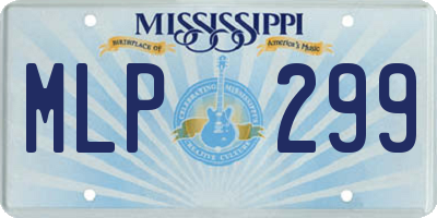 MS license plate MLP299