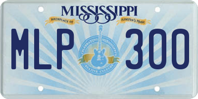 MS license plate MLP300