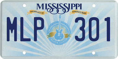 MS license plate MLP301