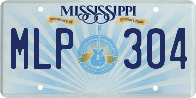 MS license plate MLP304