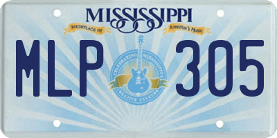 MS license plate MLP305