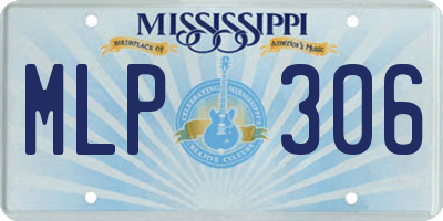 MS license plate MLP306