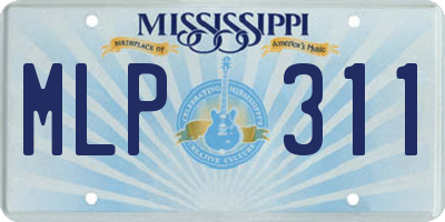 MS license plate MLP311