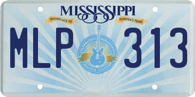 MS license plate MLP313