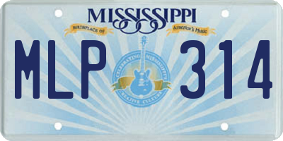 MS license plate MLP314