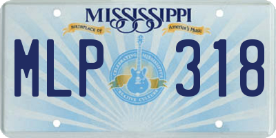 MS license plate MLP318