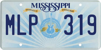 MS license plate MLP319