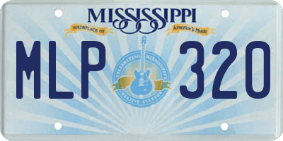 MS license plate MLP320