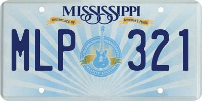 MS license plate MLP321
